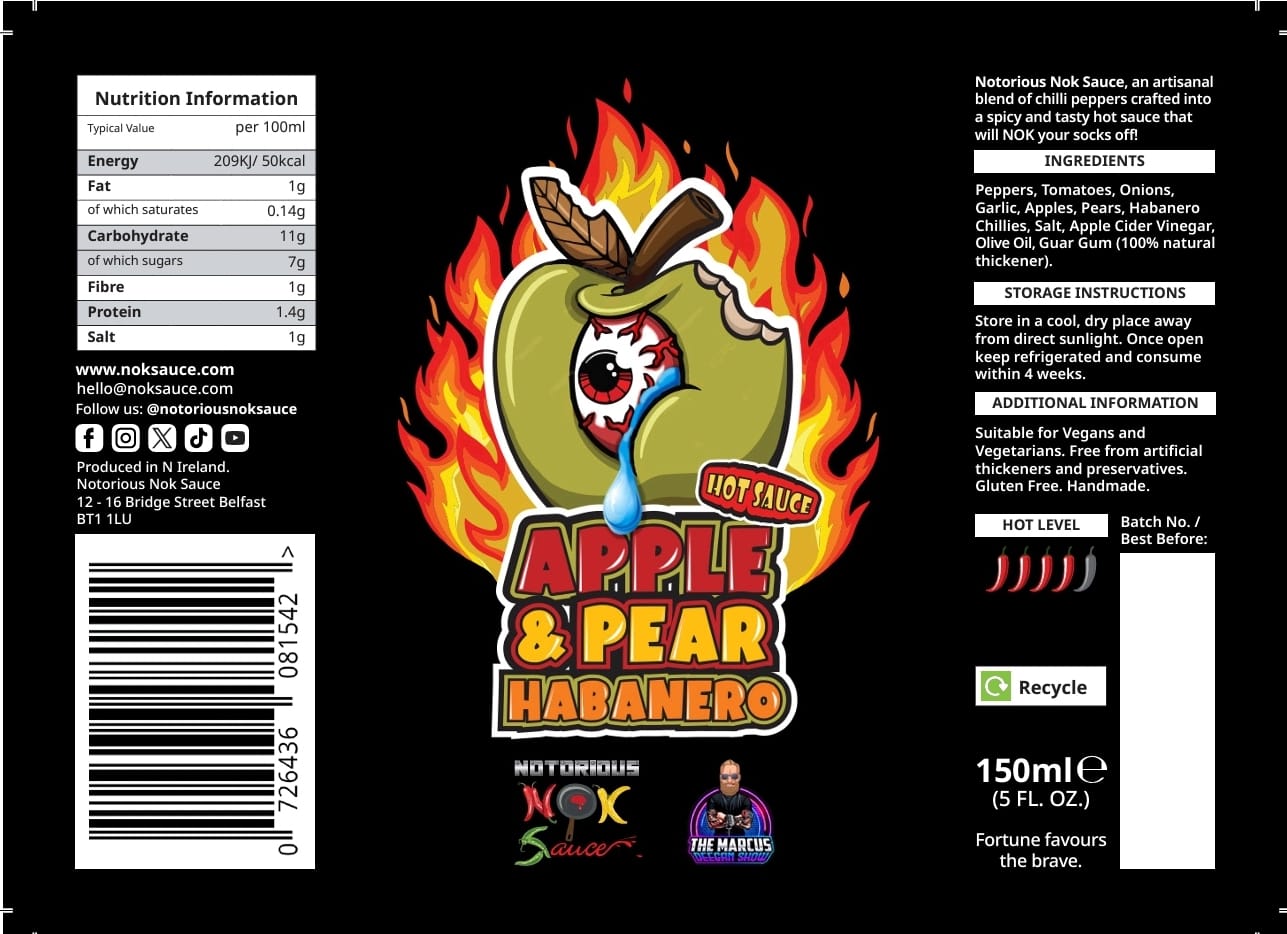 Apple and Pear Habanero - Heat Level 4 ๐ถ๐ถ๐ถ๐ถ