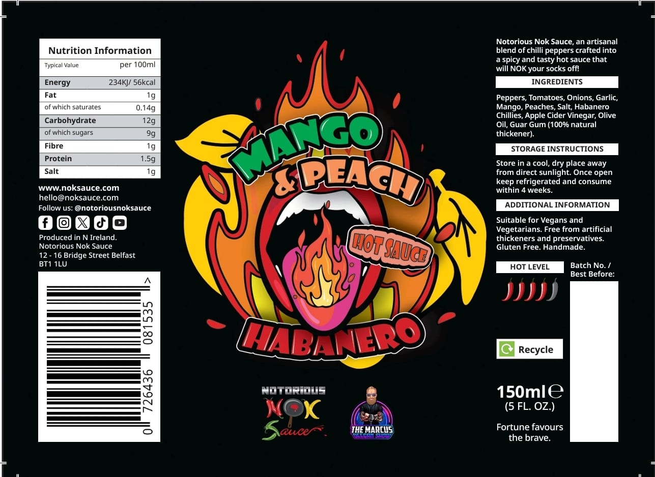 Mango and Peach Habanero - Heat Level 4 ๐ถ๐ถ๐ถ๐ถ