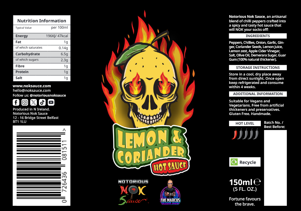 Lemon and Coriander - Heat Level 1 🌶